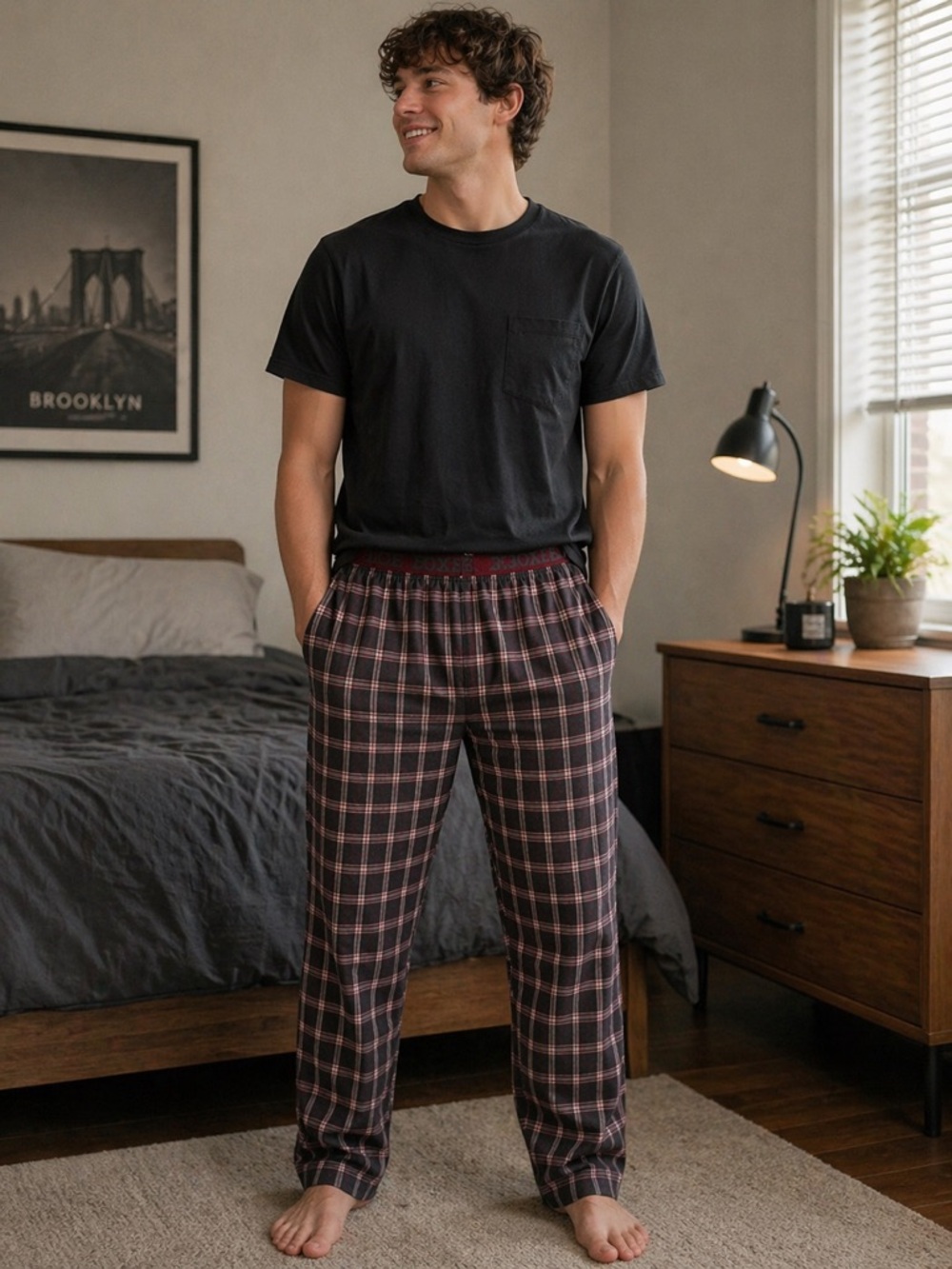 Joe Boxer Plaid Flannel Pajama Pants Men’s Large Lounge Sleepwear Cozy